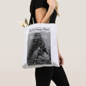 Newspaper What A Year Black White Photo Christmas Tasche (Von Nahem)