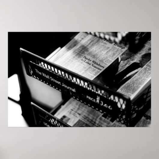 NEWSPAPIERE AUF DER WALL STREET JOURNAL RACK POSTER (Vorne)