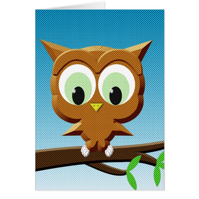 Newsprint Cartoon Owl (Vorne)