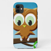 Newsprint Cartoon Owl Case-Mate iPhone Hülle (Rückseite)