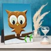 Newsprint Cartoon Owl Fotoplatte (Seite)