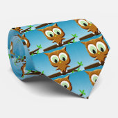 Newsprint Cartoon Owl Krawatte (Gerollt)