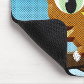 Newsprint Cartoon Owl Mousepad (Ecke)