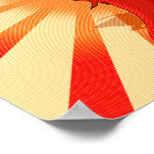 Newsprint halftones Red Pepper Diva Poster (Ecke)