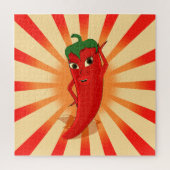 Newsprint halftones Red Pepper Diva Puzzle (Vertikal)