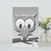 Newsprint-Schüssel in Schwarz und Weiß Briefpapier (Stehend Vorderseite)