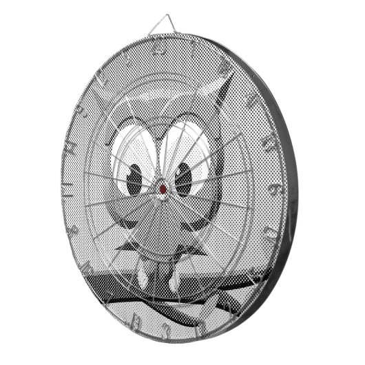 Newsprint-Schüssel in Schwarz und Weiß Dartscheibe (Vorderseite rechts)