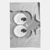 Newsprint-Schüssel in Schwarz und Weiß Handtuch (Vertikal)