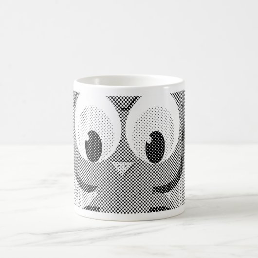 Newsprint-Schüssel in Schwarz und Weiß Kaffeetasse (Mittel)