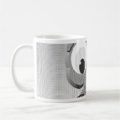 Newsprint-Schüssel in Schwarz und Weiß Kaffeetasse (Links)