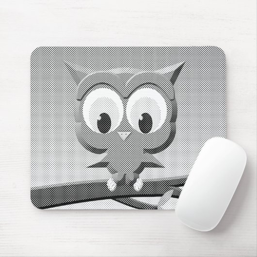 Newsprint-Schüssel in Schwarz und Weiß Mousepad (Mit Mouse)