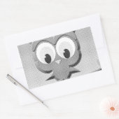 Newsprint-Schüssel in Schwarz und Weiß Rechteckiger Aufkleber (Umschlag)