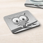 Newsprint-Schüssel in Schwarz und Weiß Untersetzer (Linke Seite)