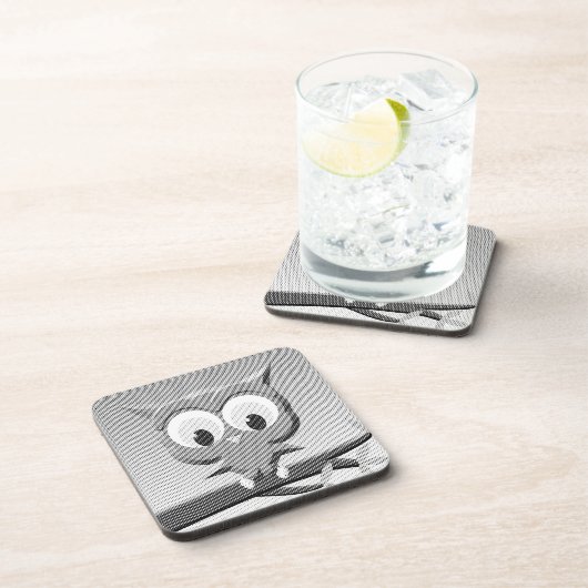 Newsprint-Schüssel in Schwarz und Weiß Untersetzer (Rechte Seite)