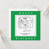 Newsreader Aktuelle Nachrichten über TV-Cartoon Karte (Vorderseite/Rückseite Beispiel)