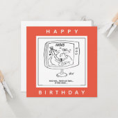 Newsreader Aktuelle Nachrichten über TV-Cartoon Karte (Vorderseite/Rückseite Beispiel)