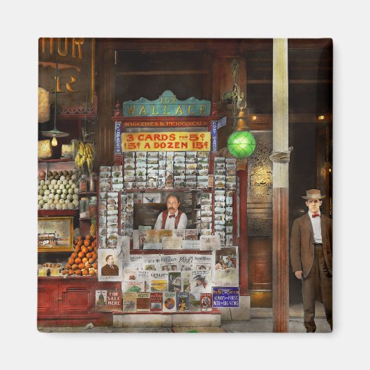 Newsstand - Stehender Raum nur 1908 Magnet (Vorne)
