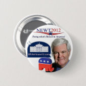 Newt 2012: Festlegung Wgat ist Barack in Amerika Button (Vorne & Hinten)