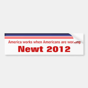 Newt Gingrich 2012 Autoaufkleber