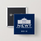 Newt Gingrich 2012 Button (Vorne & Hinten)
