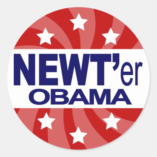NEWT Gingrich 2012 Runder Aufkleber (Vorderseite)