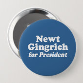 NEWT GINGRICH FÜR PRÄSIDENT 2 BUTTON (Vorne & Hinten)