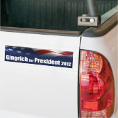 Newt Gingrich für Präsidenten Autoaufkleber (Auf Lkw)