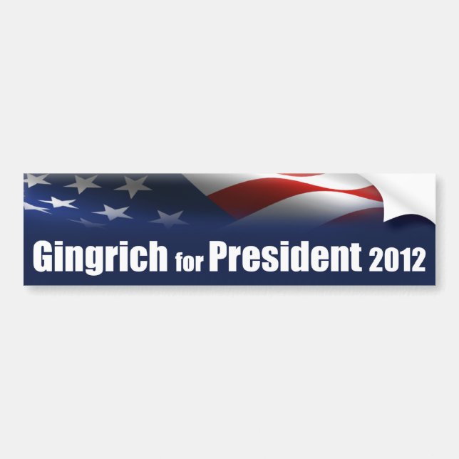 Newt Gingrich für Präsidenten Autoaufkleber (Vorne)