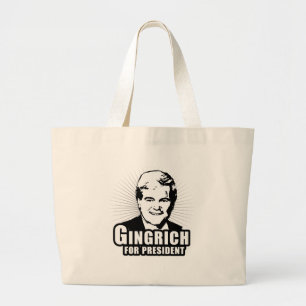 Newt Gingrich für Präsidenten Jumbo Stoffbeutel
