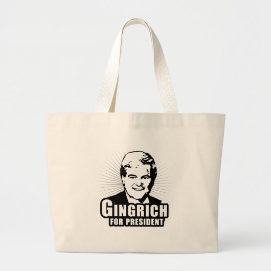 Newt Gingrich für Präsidenten Jumbo Stoffbeutel (Vorne)