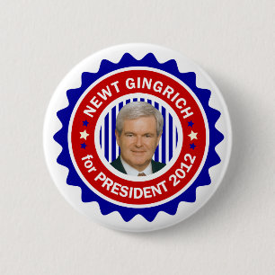 Newt Gingrich für US Präsidenten 2012 Button