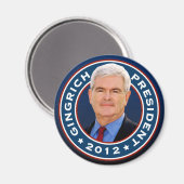 Newt Gingrich Konservativer für Präsident Magnet (Vorderseite/Rückseite)