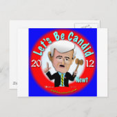 Newt Gingrich Postkarte (Vorne/Hinten)