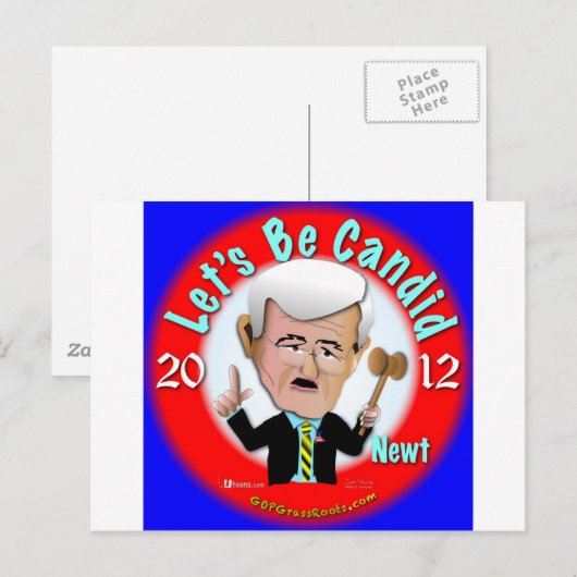 Newt Gingrich Postkarte (Vorne/Hinten)