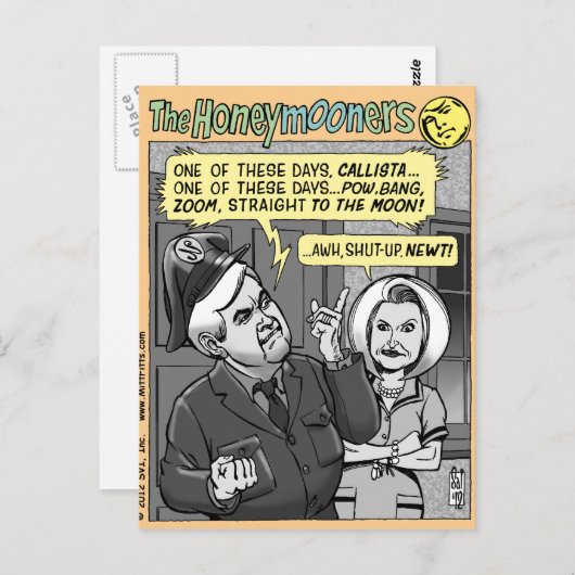 NEWT GINGRICH POSTKARTE (Vorne/Hinten)