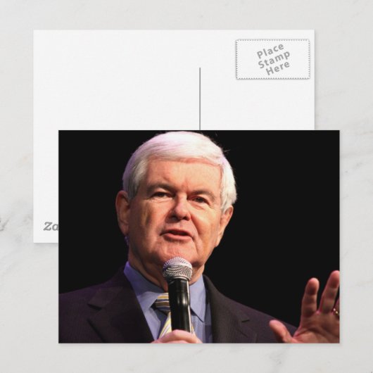 Newt Gingrich Postkarte (Vorne/Hinten)
