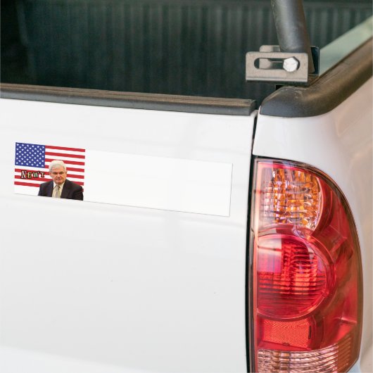 Newt Gingrich & U.S. Flag - Schreiben Sie Ihren ei Autoaufkleber (Auf Lkw)