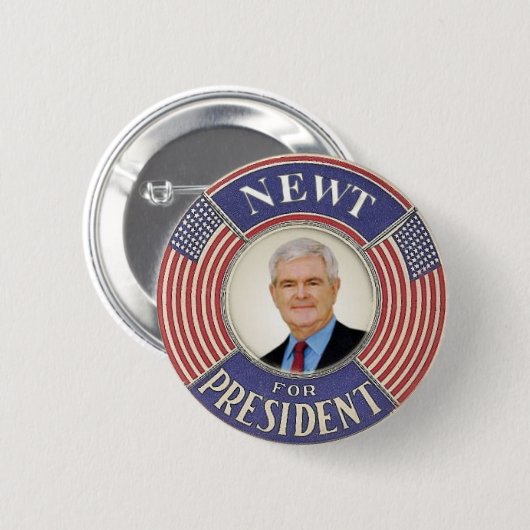 Newt- Gingrichknopf 2012 Button (Vorne & Hinten)