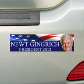 Newt- Gingrichpräsident 2012 Autoaufkleber (Auf Auto)