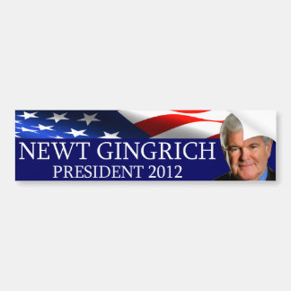 Newt- Gingrichpräsident 2012 Autoaufkleber