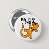 Newt-mero Uno Funny Newt Pun Button (Vorne & Hinten)