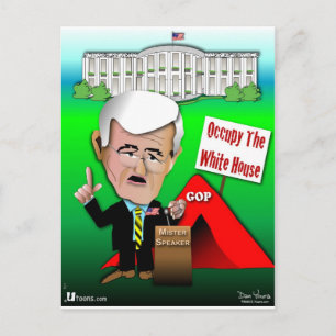 Newt Occupy White House Postkarte