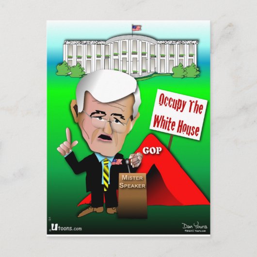 Newt Occupy White House Postkarte (Vorderseite)