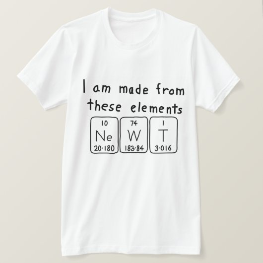 Newt Periodenname Shirt (Design vorne)