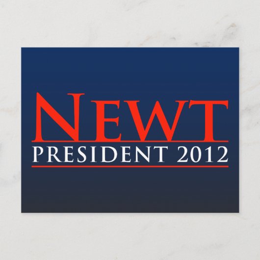 Newt Präsident 2012 Postkarte (Vorderseite)