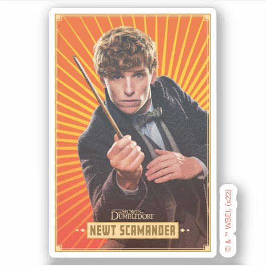 Newt Scamander Character Graphic Aufkleber (Vorderseite)