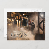NEWT SCAMANDER™ & Co. am Bahnhof Postkarte (Vorne/Hinten)