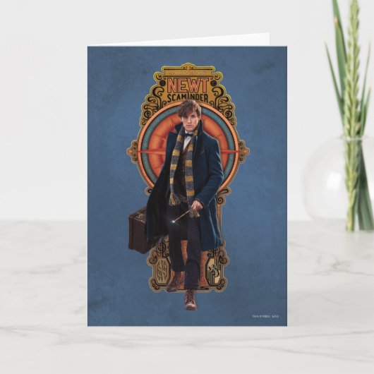 NEWT SCAMANDER™ gehende Kunst Nouveau Platte Karte (Vorderseite)