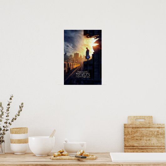 NEWT SCAMANDER™ in Destroyed Building Poster (Küche)