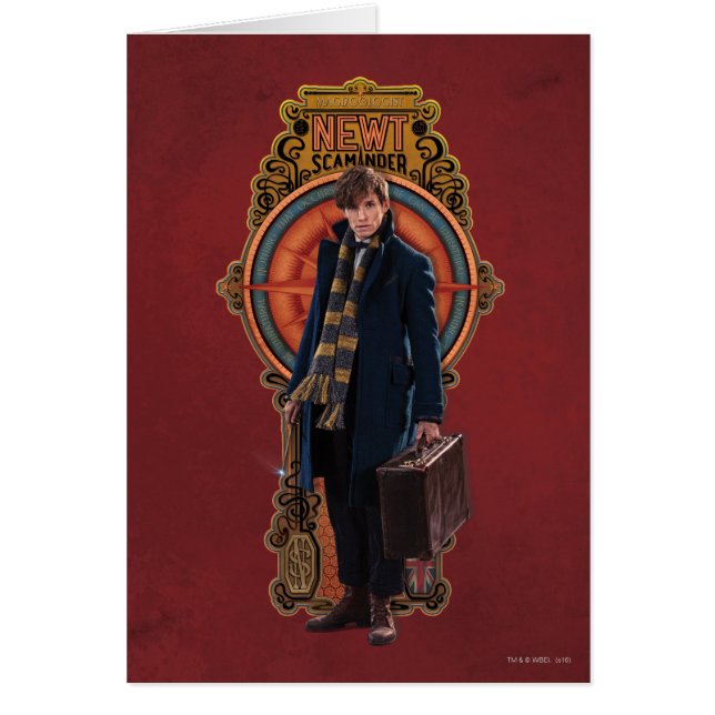 NEWT SCAMANDER™ Stehend Art Nouveau Panel (Vorne)
